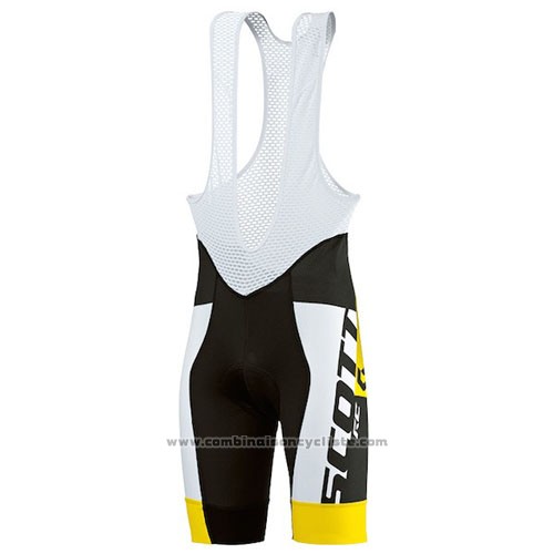 2016 Maillot Cyclisme Scott Jaune Manches Courtes et Cuissard
