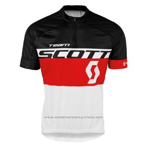 2016 Maillot Cyclisme Scott Jaune et Blanc Manches Courtes et Cuissard