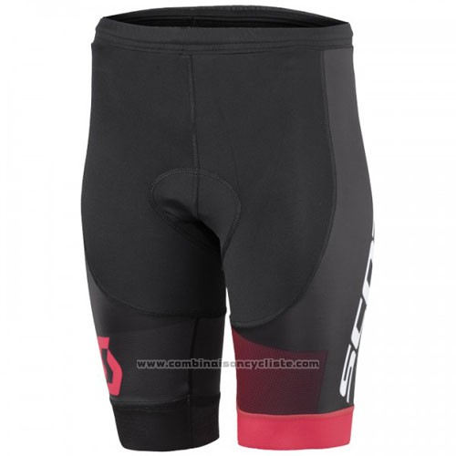 2016 Maillot Cyclisme Scott Noir et Blanc Manches Courtes et Cuissard