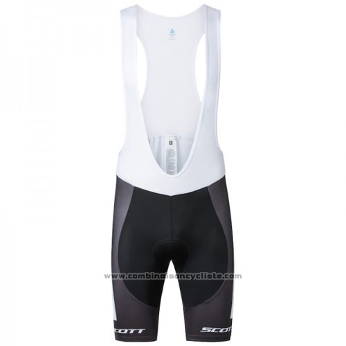 2016 Maillot Cyclisme Scott Noir et Jaune Manches Courtes et Cuissard
