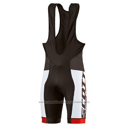 2016 Maillot Cyclisme Scott Noir et Rouge Manches Courtes et Cuissard