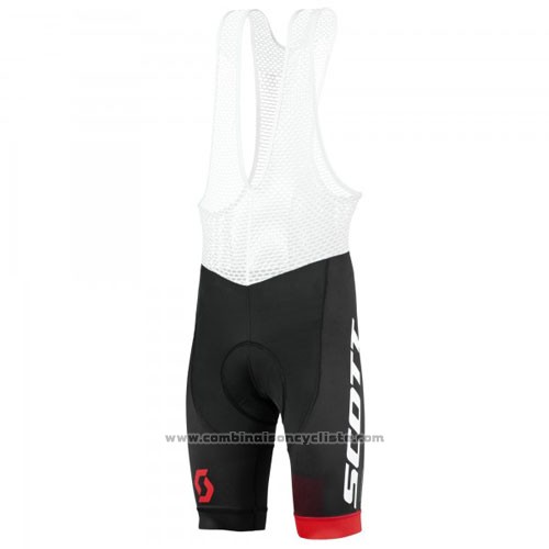 2016 Maillot Cyclisme Scott Rouge et Blanc Manches Courtes et Cuissard