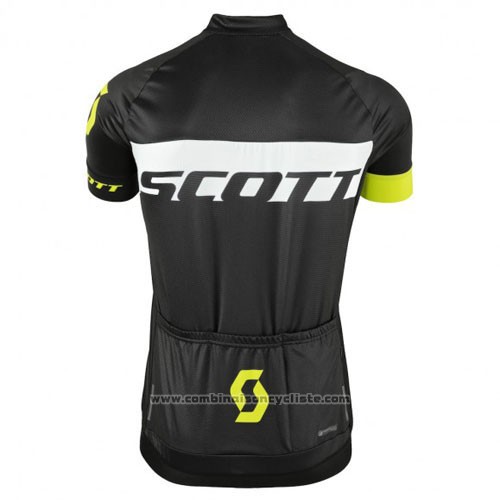 2016 Maillot Cyclisme Scott Vert et Noir Manches Courtes et Cuissard