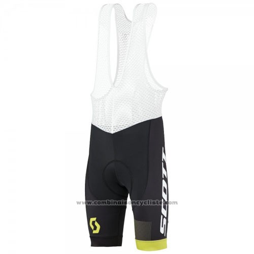 2016 Maillot Cyclisme Scott Vert et Noir Manches Courtes et Cuissard
