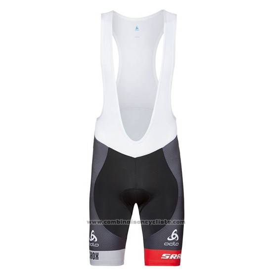 2017 Maillot Cyclisme Scott Noir Jaune Manches Courtes et Cuissard