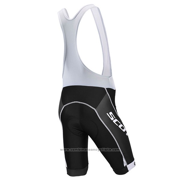 2017 Maillot Cyclisme Scott Noir et Rouge Manches Courtes et Cuissard