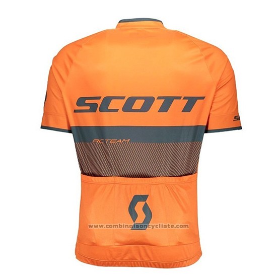 2018 Maillot Cyclisme Scott RC Noir Orange Manches Courtes et Cuissard