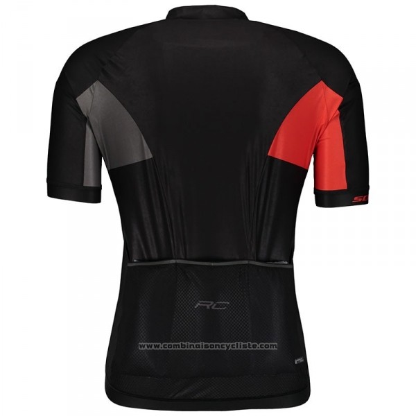 2018 Maillot Cyclisme Castelli Gris Rouge Noir Manches Courtes et Cuissard