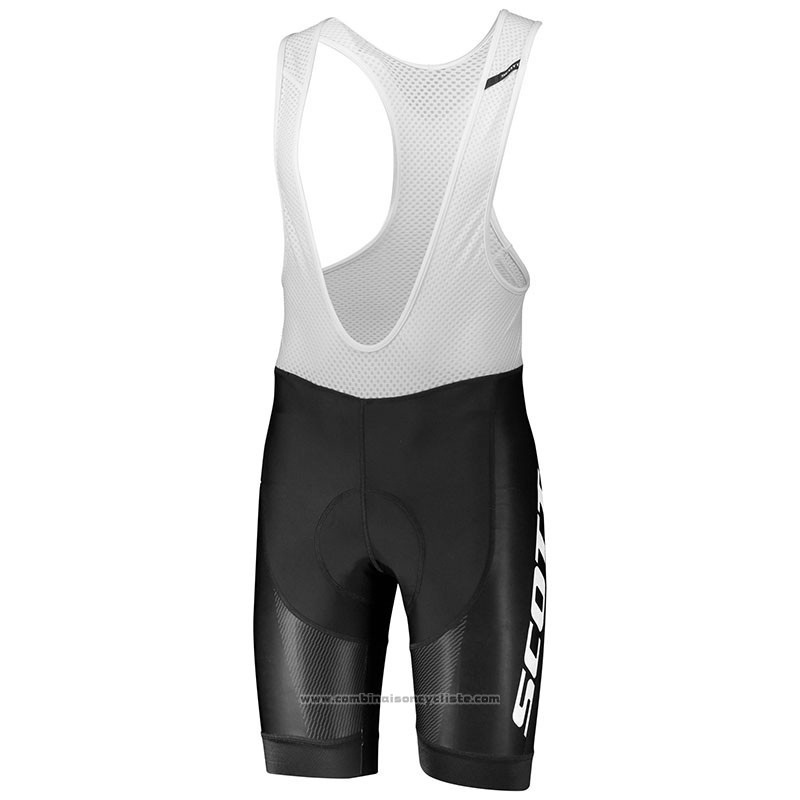 2018 Maillot Cyclisme Scott Rc Blanc Manches Courtes et Cuissard