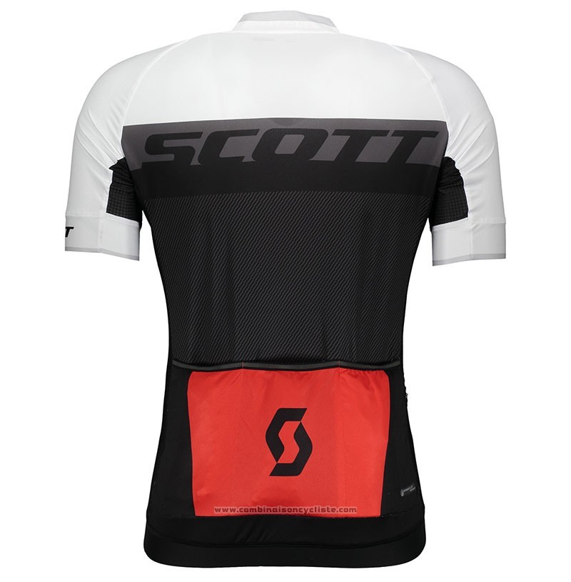 2018 Maillot Cyclisme Scott Rc Orange Manches Courtes et Cuissard