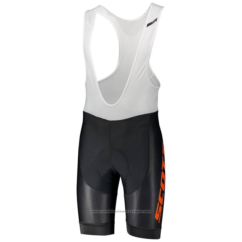 2018 Maillot Cyclisme Scott Rc Orange Manches Courtes et Cuissard