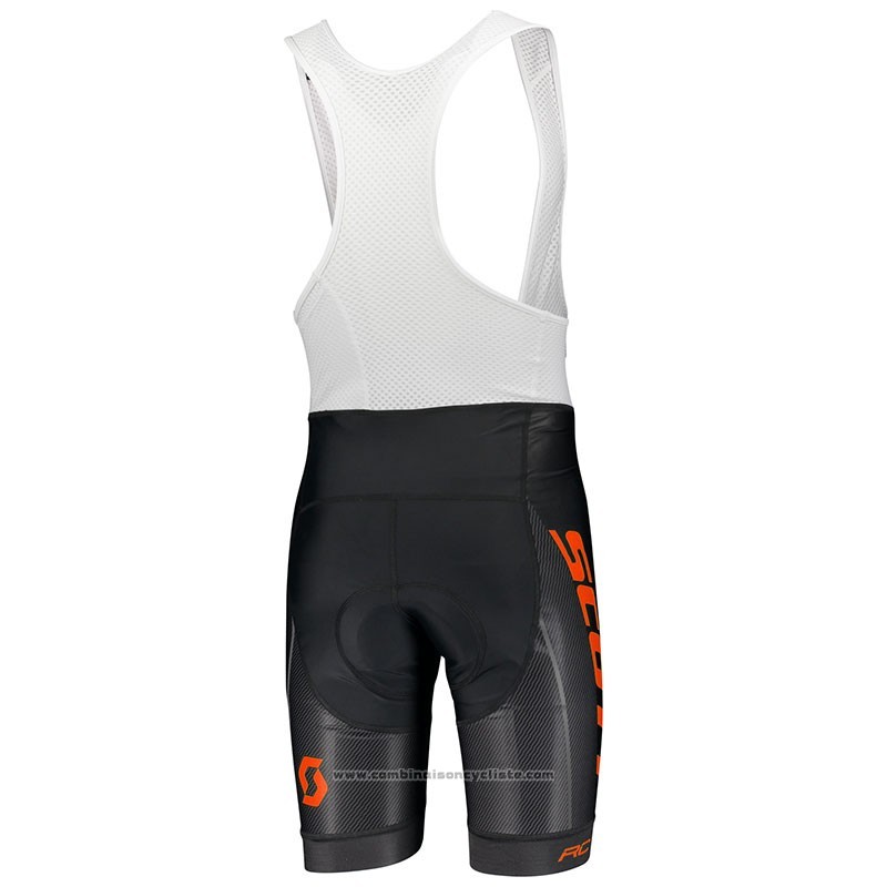 2018 Maillot Cyclisme Scott Rc Orange Manches Courtes et Cuissard