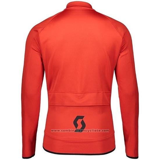 2019 Maillot Cyclisme Scott RC FF Rouge Noir Manches Longues et Cuissard