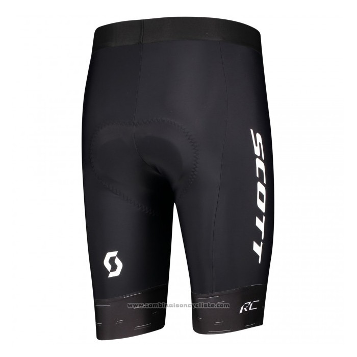 2021 Maillot Cyclisme Scott Blanc Manches Courtes et Cuissard