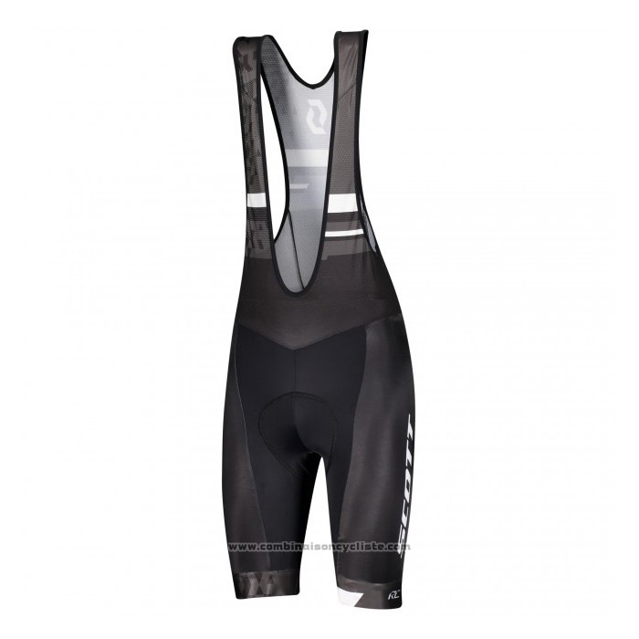 2021 Maillot Cyclisme Scott Blanc Noir Manches Courtes et Cuissard