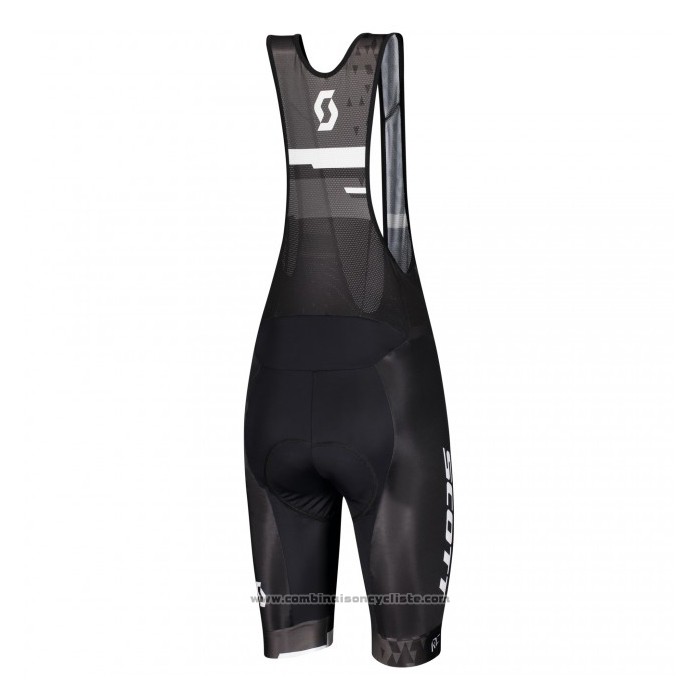 2021 Maillot Cyclisme Scott Blanc Noir Manches Courtes et Cuissard