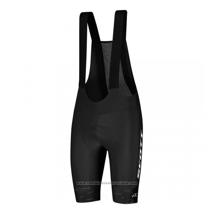 2021 Maillot Cyclisme Scott Noir Blanc Manches Courtes et Cuissard