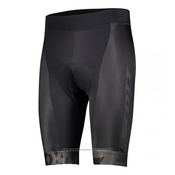 2021 Maillot Cyclisme Scott Noir Manches Courtes et Cuissard