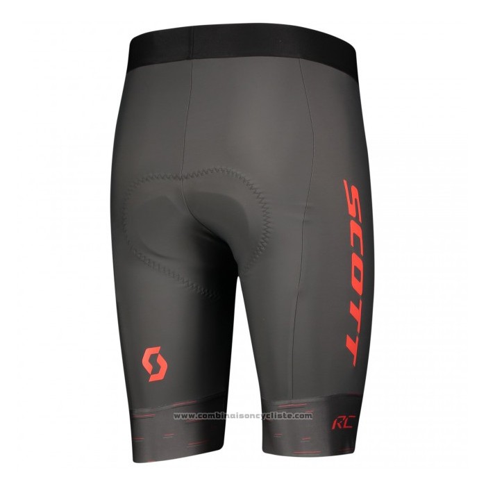 2021 Maillot Cyclisme Scott Rouge Manches Courtes et Cuissard