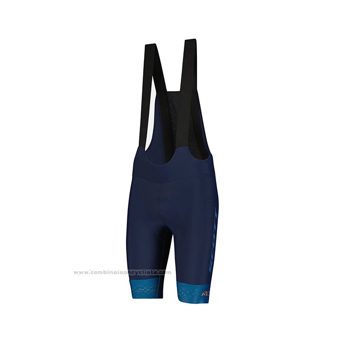 2022 Maillot Cyclisme Scott Bleu Jaune Manches Courtes et Cuissard