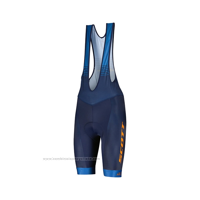 2022 Maillot Cyclisme Scott Bleu Manches Courtes et Cuissard