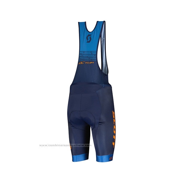 2022 Maillot Cyclisme Scott Bleu Manches Courtes et Cuissard