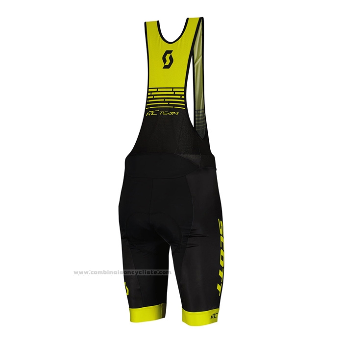 2022 Maillot Cyclisme Scott Jaune Manches Courtes et Cuissard