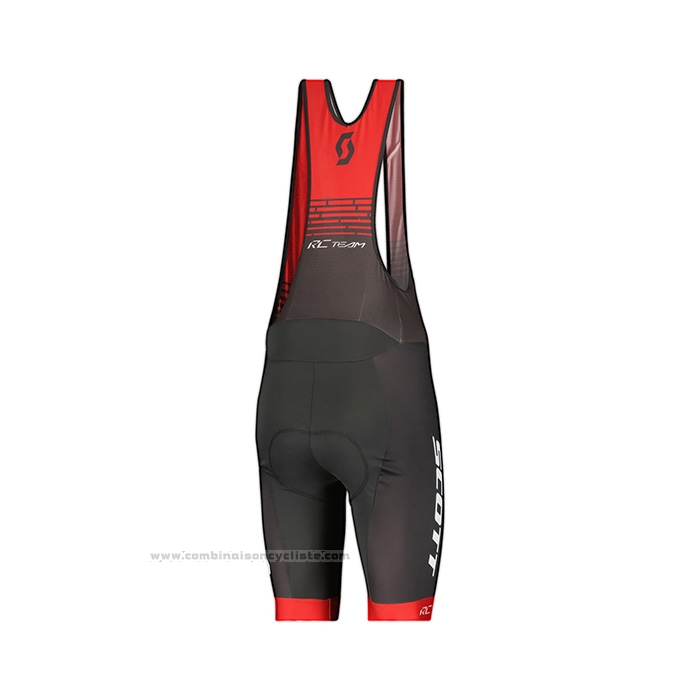 2022 Maillot Cyclisme Scott Rouge Manches Courtes et Cuissard