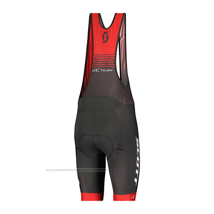 2022 Maillot Cyclisme Scott Rouge Manches Courtes et Cuissard