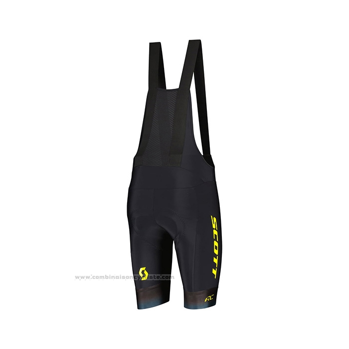 2022 Maillot Cyclisme Scott Vert Marron Manches Courtes et Cuissard