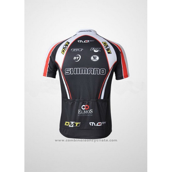 2010 Maillot Cyclisme Shimano Gris et Noir Manches Courtes et Cuissard
