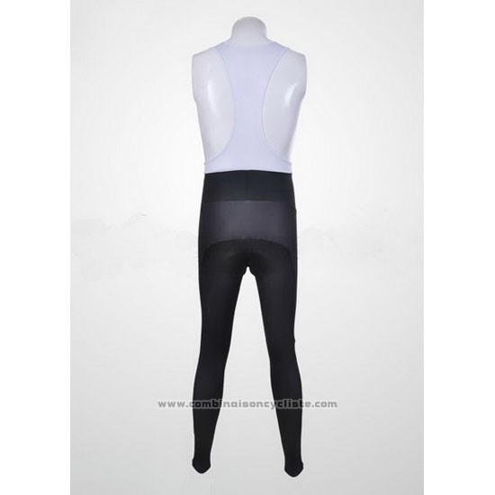 2011 Maillot Cyclisme Shimano Blanc et Jaune Manches Longues et Cuissard