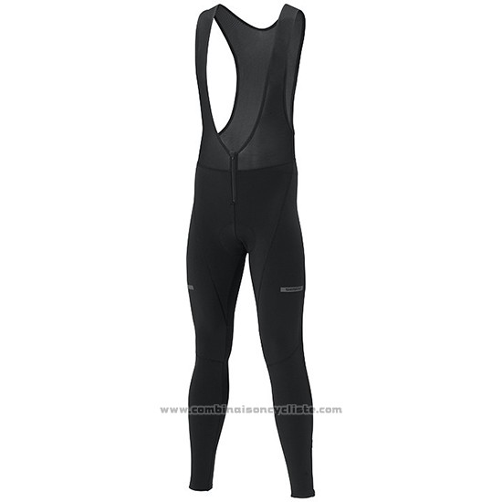 2019 Maillot Cyclisme Shimano Noir Bleu Manches Longues et Cuissard