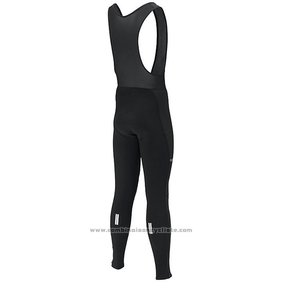 2019 Maillot Cyclisme Shimano Noir Bleu Manches Longues et Cuissard