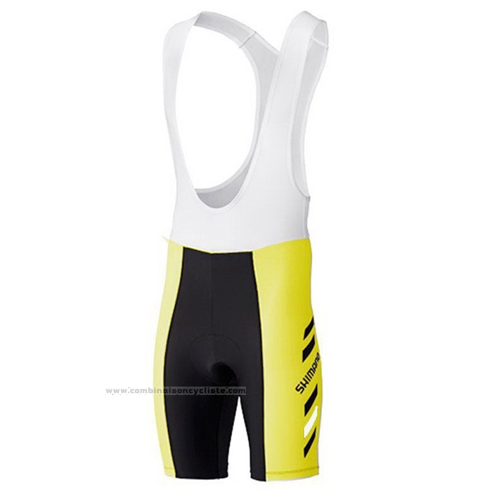 2021 Maillot Cyclisme Shimano Blanc Manches Courtes et Cuissard