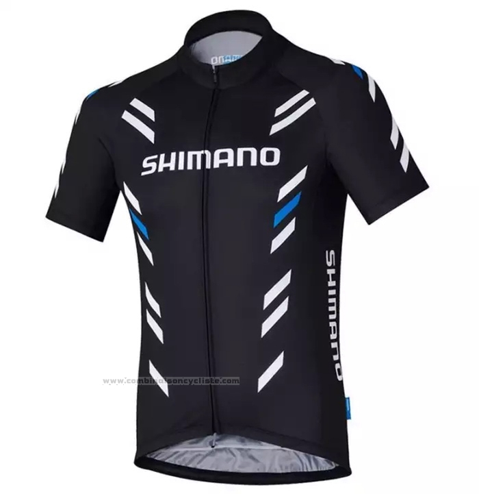 2021 Maillot Cyclisme Shimano Noir Manches Courtes et Cuissard