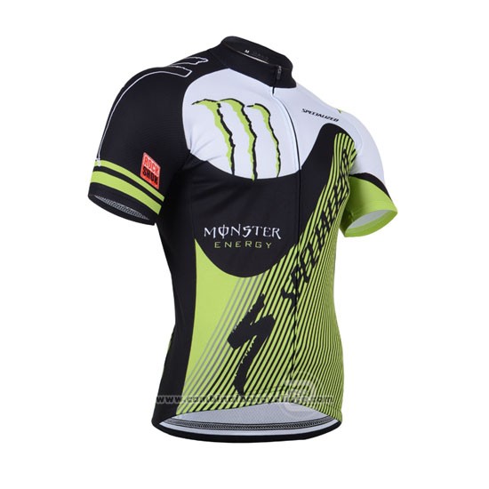 2014 Maillot Cyclisme Specialized Noir et Vert Manches Courtes et Cuissard