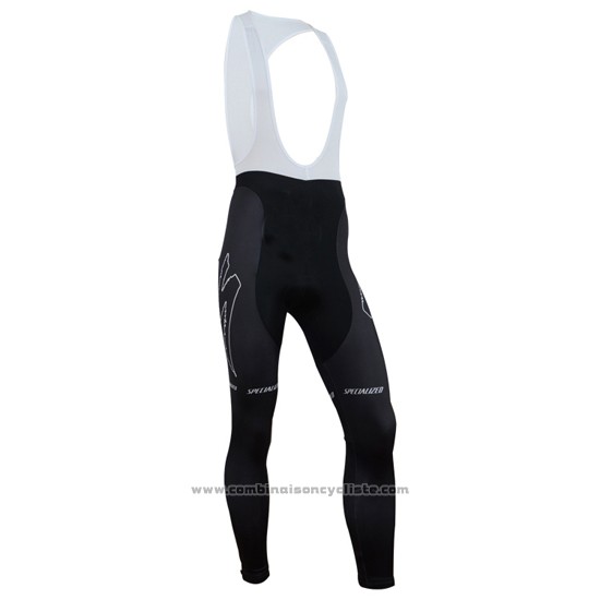 2014 Maillot Cyclisme Specialized Noir et Vert Manches Longues et Cuissard
