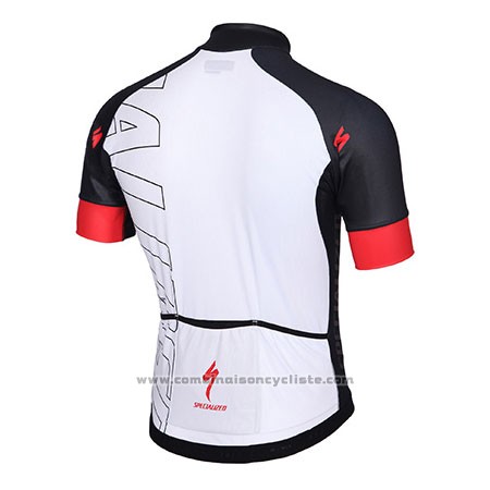 2015 Maillot Cyclisme Specialized Noir et Blanc Manches Courtes et Cuissard