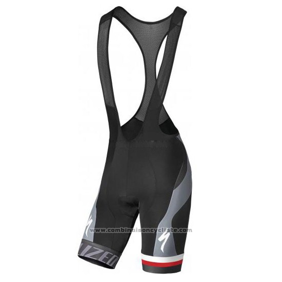 2016 Maillot Cyclisme Specialized Gris Manches Courtes et Cuissard