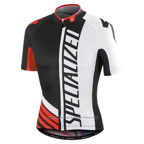 2016 Maillot Cyclisme Specialized Lumiere Noir et Blanc Manches Courtes et Cuissard
