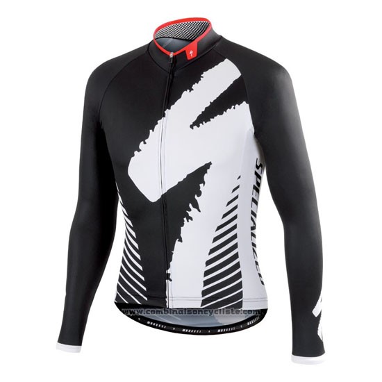 2016 Maillot Cyclisme Specialized Ml Profond Noir Manches Longues et Cuissard