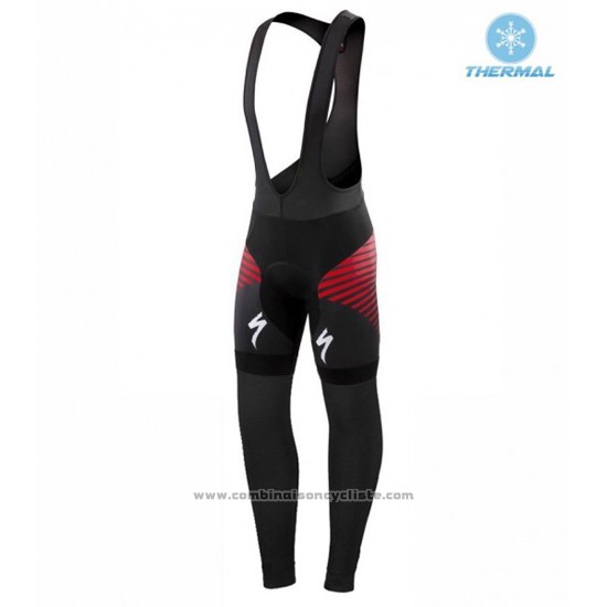 2016 Maillot Cyclisme Specialized Rouge et Blanc Manches Longues et Cuissard
