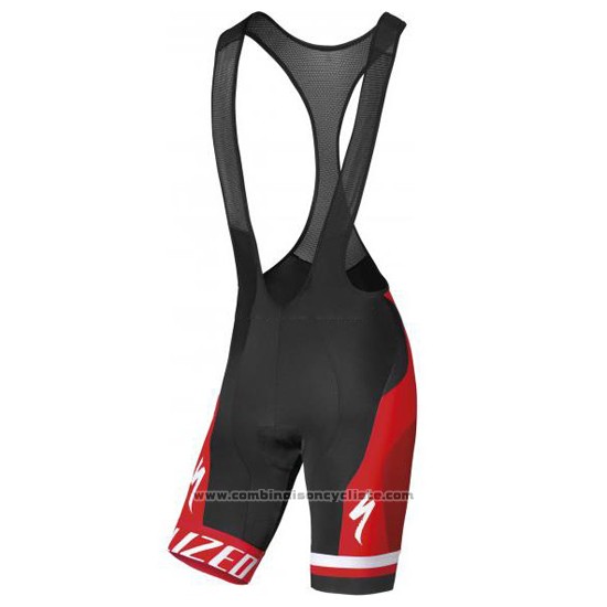 2016 Maillot Cyclisme Specialized Rouge et Noir Manches Courtes et Cuissard