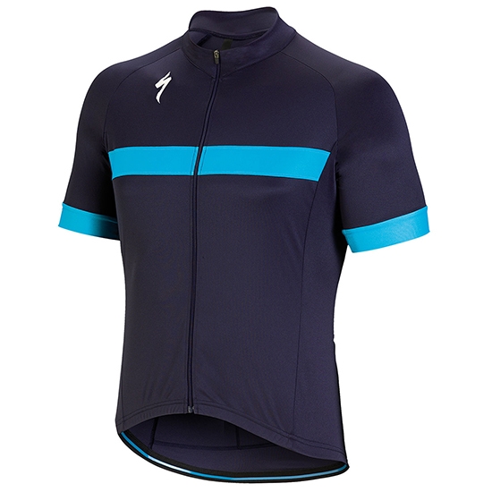 2018 Maillot Cyclisme Specialized Bleu Manches Courtes et Cuissard