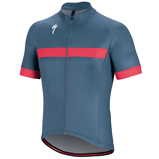 2018 Maillot Cyclisme Specialized Gris Rose Blanc Manches Courtes et Cuissard