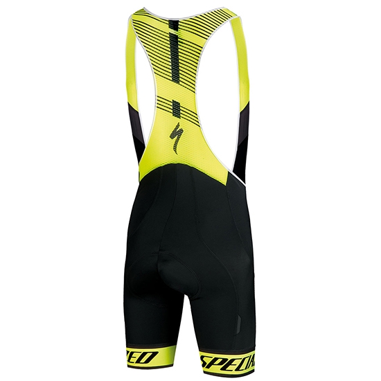2018 Maillot Cyclisme Specialized Jaune Noir Manches Courtes et Cuissard