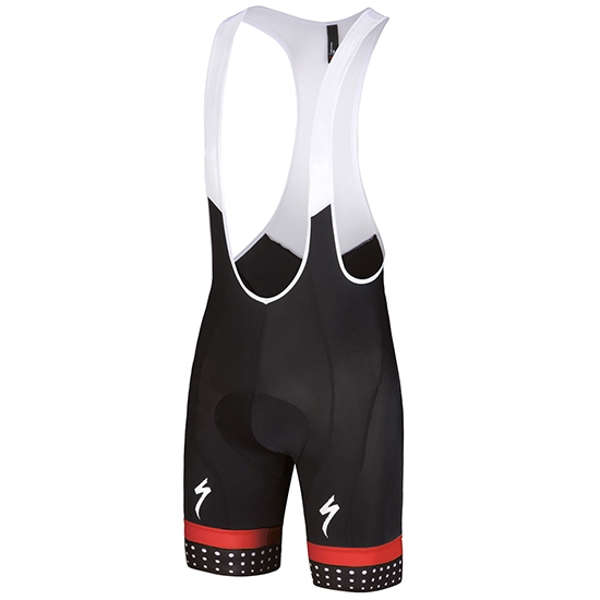 2018 Maillot Cyclisme Specialized Noir Blanc Rouge Manches Courtes et Cuissard