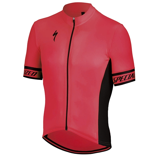 2018 Maillot Cyclisme Specialized Rose Noir Manches Courtes et Cuissard