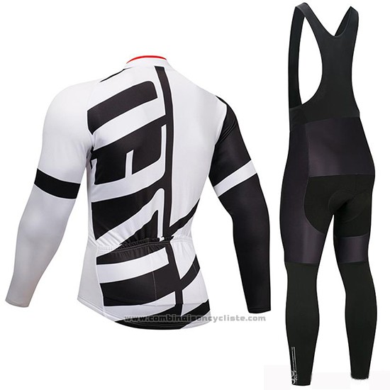 2019 Maillot Cyclisme Specialized Noir Blanc Manches Longues et Cuissard